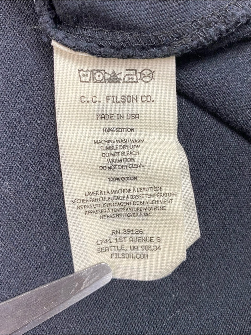 CC Filson Popeye T Shirt Mens Size M Black Short Sleeve Cotton Made In USA Bluto - Picture 10 of 10